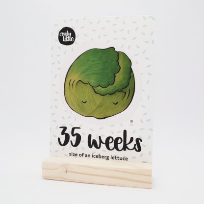 Pregnancy Milestone Cards With Wooden Block Holder
