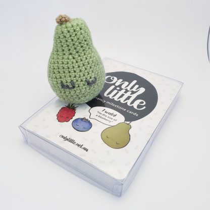 Pregnancy Milestone Cards with Crochet Pear - Only Little